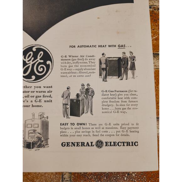 1941 General Electric Print Ad‎ - WWII Era Heating Innovation Solutions Vintage - Picture 7 of 11